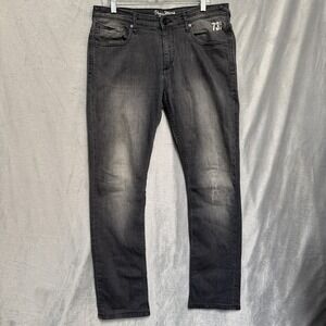 Pepe Jeans London Jeans Mens Gray Slim Fit Stretch Denim Distressed Skinny Leg